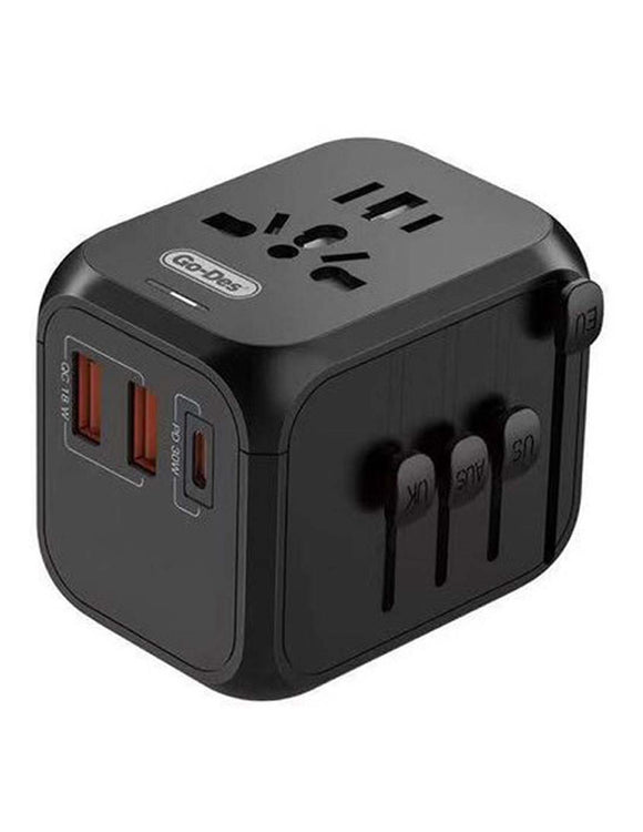 GO-DES TRAVEL ADAPTER 4-IN-1 PLUG GD-B613