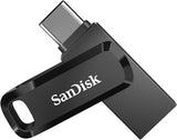 SanDisk 32GB Ultra Dual Drive Go 2- in-1 Flash Drive (Black)